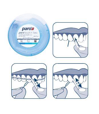 *Зубная нить Paro Swiss paro brush'n floss 20*15см