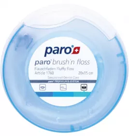 *Paro зубная нить-щётка суперфлос brush n floss 20х15см