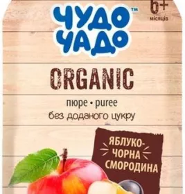 *Чудо-Чадо пюре органічне яблуко-чорна смородина (6+ ) 90г