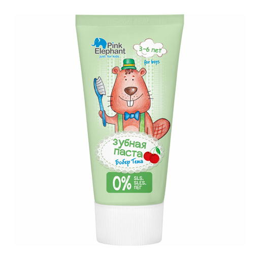 *Pink Elephant зубна паста дит.Бобер Тема 50мл