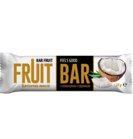 *Батончик-мюслі Fruit Bar з кокосовою стружкою 25г