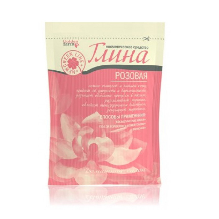 *Глина рожева косметична, Golden Pharm, 60г