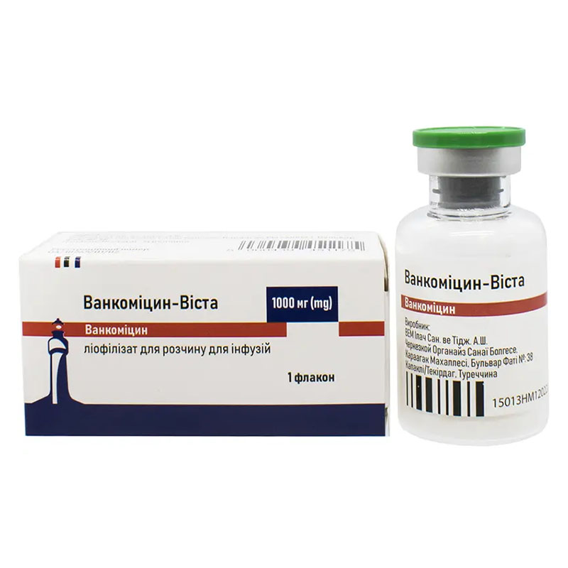 *Ванкоміцин-Віста ліофілізат д/інф.1000мг фл. 20мл №1