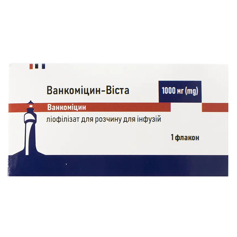 *Ванкоміцин-Віста ліофілізат д/інф.1000мг фл. 20мл №1