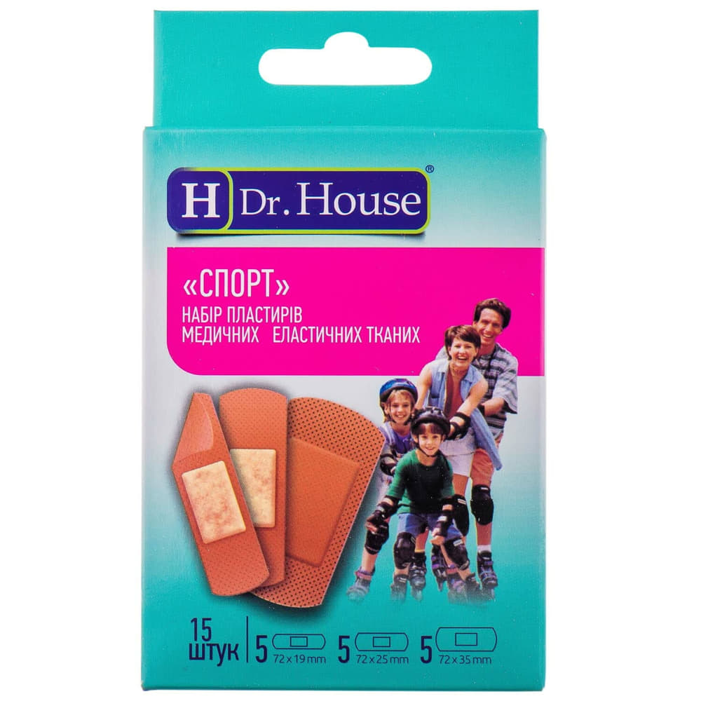 *Набір пластирів мед.Dr.House Спорт ткан. №15