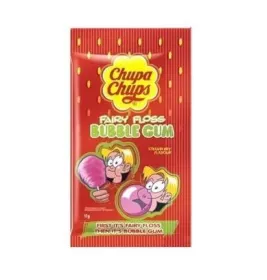 Жевательная резинка Chupa Chups Fairy Floss Клубника сладкая вата 11г