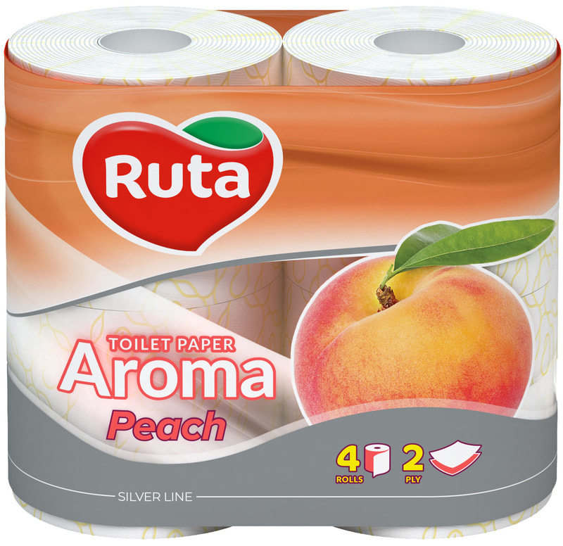 *РУТА Туалетная бумага желтая ароматиз. №4