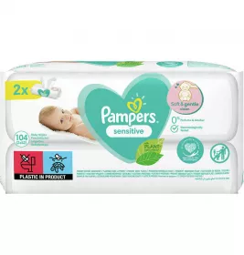 *PAMPERS серветки дитячі Sensitive 2*52шт