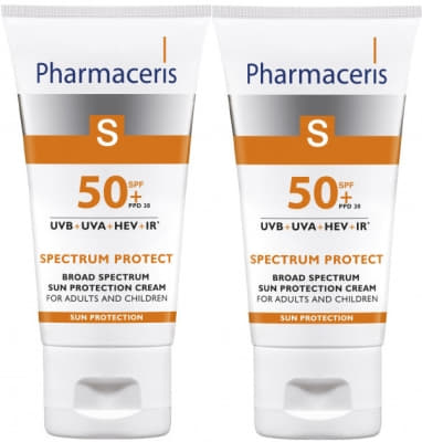 *Набір Pharmaceris S Крем сонцезахисний широкого спектру дії SPF50+ 2*50мл