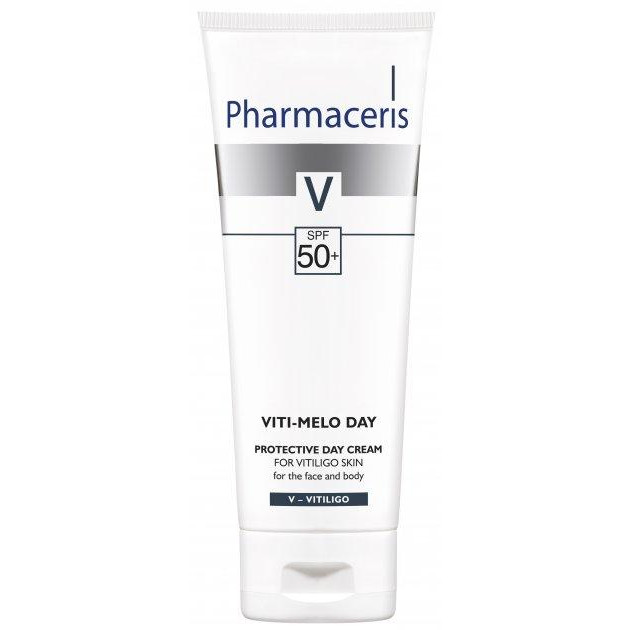 Крем для лица и тела Pharmaceris Viti-Melo Day защитный для кожи с витилиго дневной SPF 50+ , 75 мл Крем для лица и тела Pharmaceris Viti-Melo Day защитный для кожи с витилиго дневной SPF 50+ , 75 мл