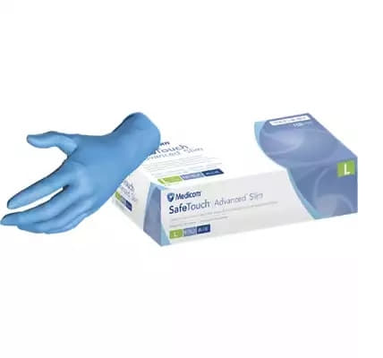 *Перчатки смотровые Medicom Safe-Touch латексные припудренные, розмір L, нестерильные, 100 шт *Перчатки смотровые Medicom Safe-Touch латексные припудренные, розмір L, нестерильные, 100 шт
