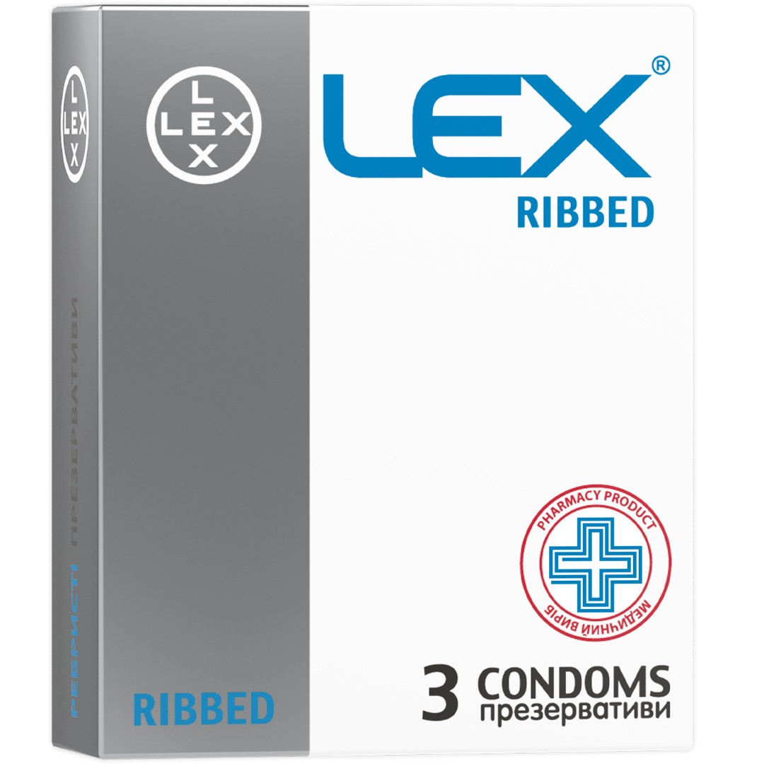 *Презервативb Lex Ribbed №3 ребристі