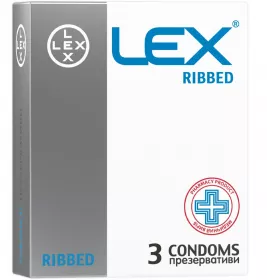 *Презервативb Lex Ribbed №3 ребристі