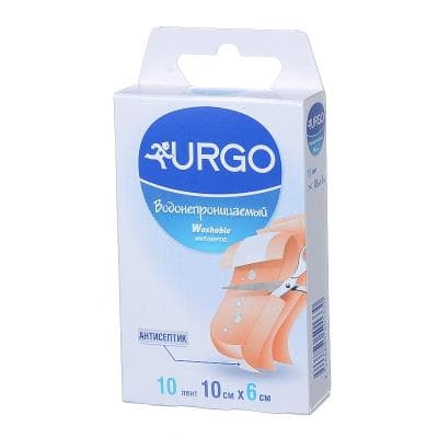 *Лейкопластир УРГО стрічковий вологостійкий 1м*6см
