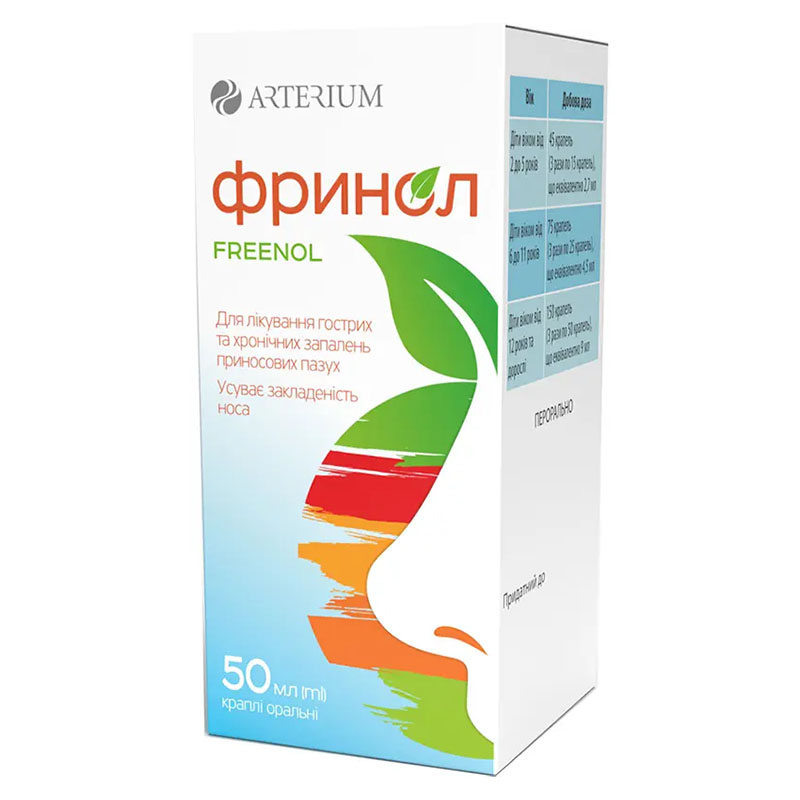 Фринол краплі по 50 мл у флаконі