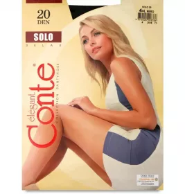 *CONTE колготы жен. Solo 20 den 4 Nero