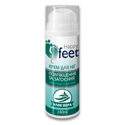 *Happy Feet Крем д/ніг пом'якшуючий та ранозагоюючий від тріщин і мозолів 150 мл