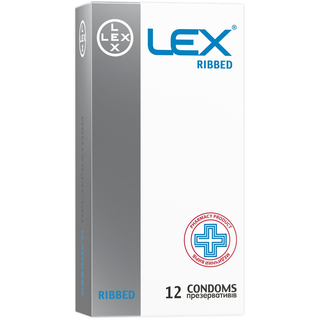 *Презерватив Лекс LEX Ribbed №12 ребристі