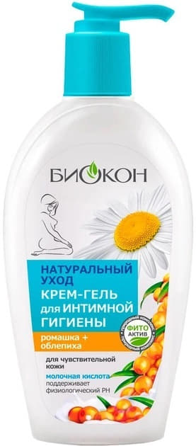 *Крем-гель Біокон Нат. Догляд для інтимної гігієни для чутливої шкіри 200мл