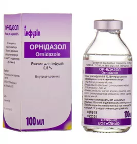 Орнідазол розчин для інфузій 0,5% по 100 мл у пляшці 1 шт. - Інфузія