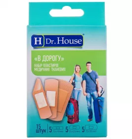 *Набір пластирів Dr.House В дорогу на тканинній основі №15