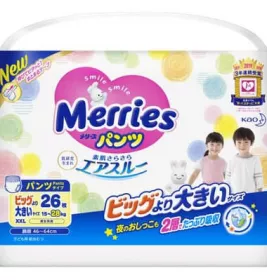 *Merries подгузники-трусики д/детей XXL (15-28кг) 26шт
