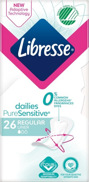 *Прокладки Libresse Ежедневные Dailies Pure Sensitive №26