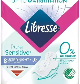 *Прокладки Libresse Pure Sensitive Ultra Night + Нічні №8