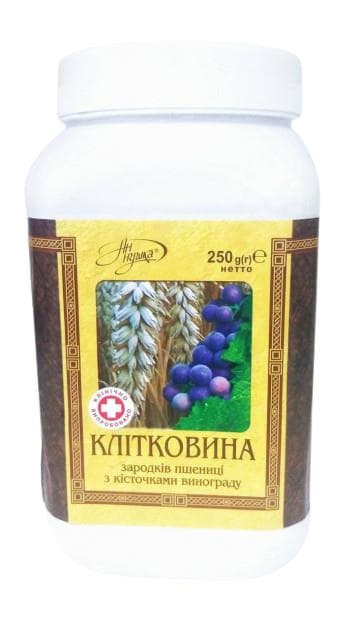 *Клітковина зародків пшениці Аннушка з кісточками винограду, 250 г