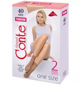 *CONTE шкарпетки Tension 40 р.23-25 Nero 2 пари
