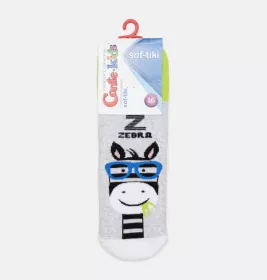 *CONTE шкарпетки дит. SOF-TIKI 6С-19СП р.16 світло-сірий, салатовий