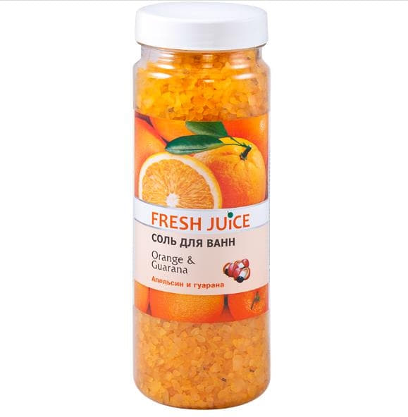 *Сіль д/ванн Fresh Juice Orange & Guarana 700г