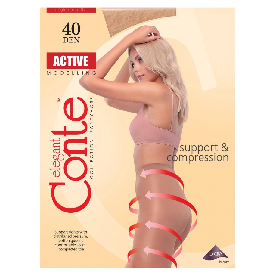 *CONTE Колготи жін. ACTIVE 40, р. 3, Bronz