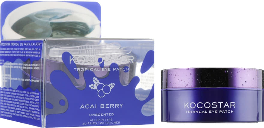 *Патчи Kocostar д/области вокруг глаз Троп. ягоды Акаи 2шт