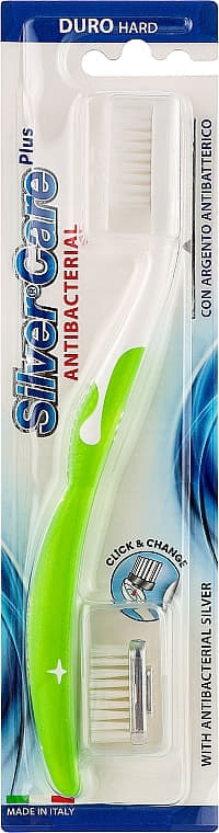 *Silver Care Plus Hard зубна щітка жорстка зі змінною голівкою