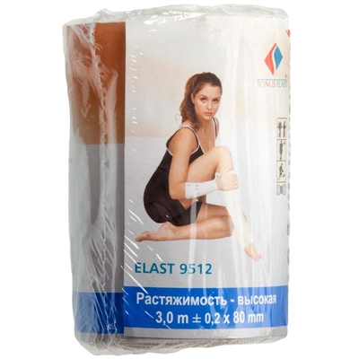 *Бинт эластичный Tonus Elast 9512 средней раст. 3 м х 8 см *Бинт эластичный Tonus Elast 9512 средней раст. 3 м х 8 см