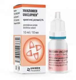 Уніклофен краплі очні 0,1% по 10 мл у флаконі 1 шт.