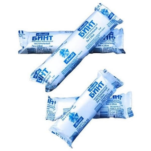 *Бинт марлевий н/стер. Мальва мед. 5 м х 10 см