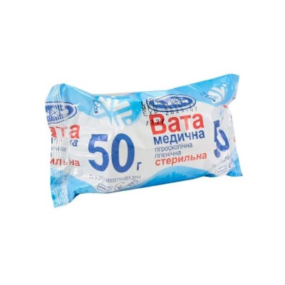*Вата н/стер. Білосніжка мед. ролик 50 г