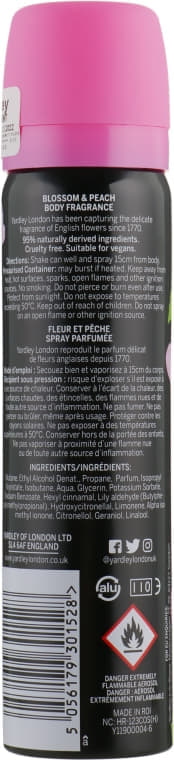 *Yardley дезодорант спрей Blossom & Peach 75мл
