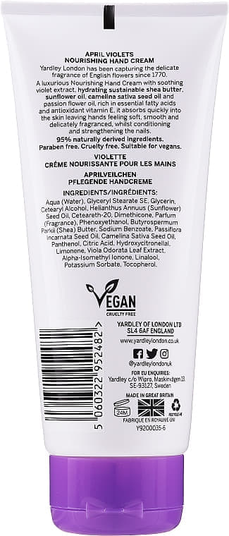 *Yardley крем д/рук April Violets 100мл