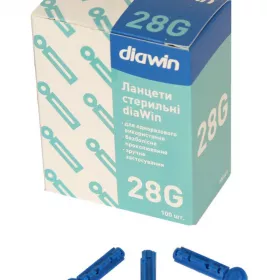 *Ланцети Diawin мед. стер. 28G №100