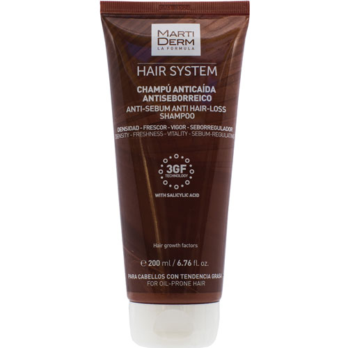 *Шампунь МартіДерм Hair System п/випадіння волосся антисеборейний 200мл