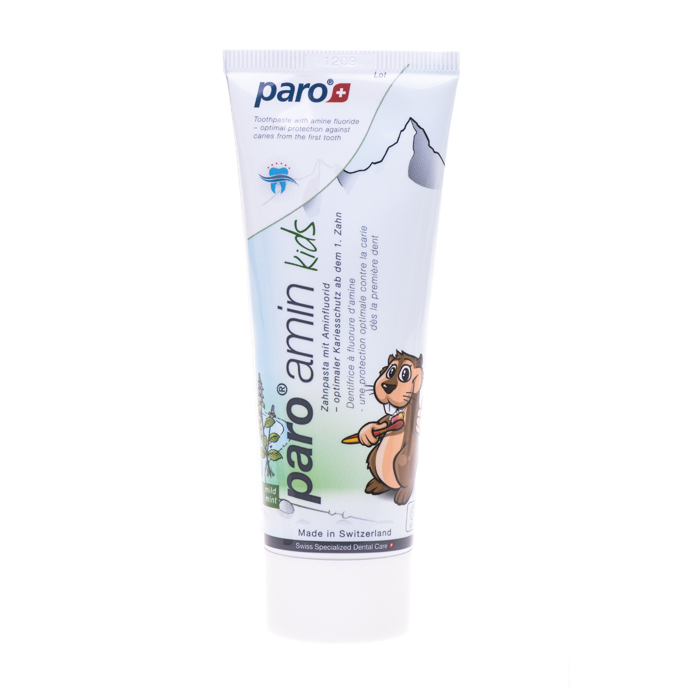 *Paro Swiss Amin Kids Зубна паста дит. на основі амінофториду 500 ppm, 75 мл