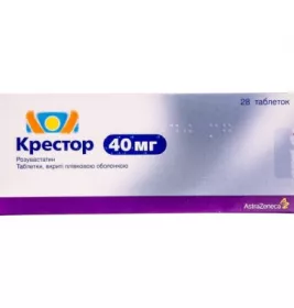 Крестор таблетки по 40 мг 28 шт. (14х2)