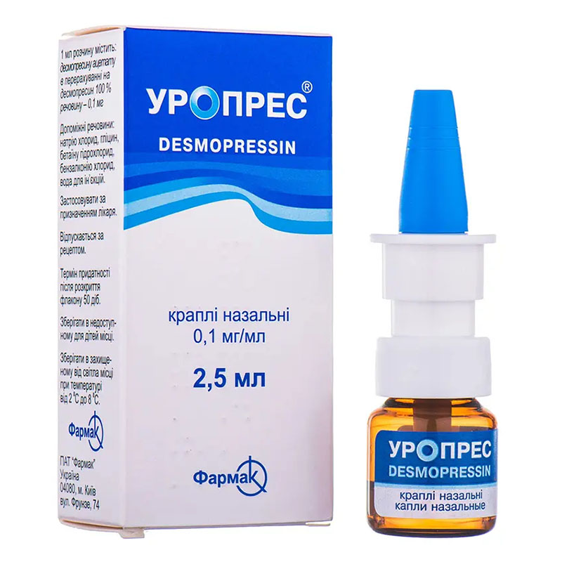 Уропрес краплі назальный 0.1 мг/мл по 2.5 мл у флаконі 1 шт.