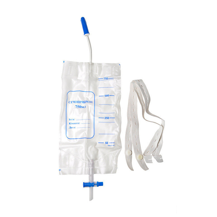 *Сечоприймач стер. JS з клапаном та фикс. д/ноги 750мл