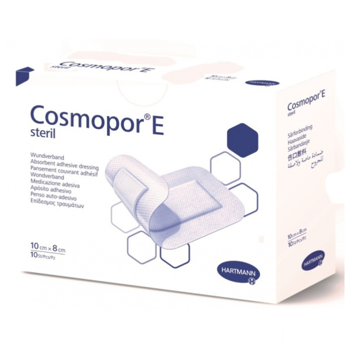 *Пов'язка пластирна Cosmopor E steril д/закриття ран 10 х 8 см стер. №25
