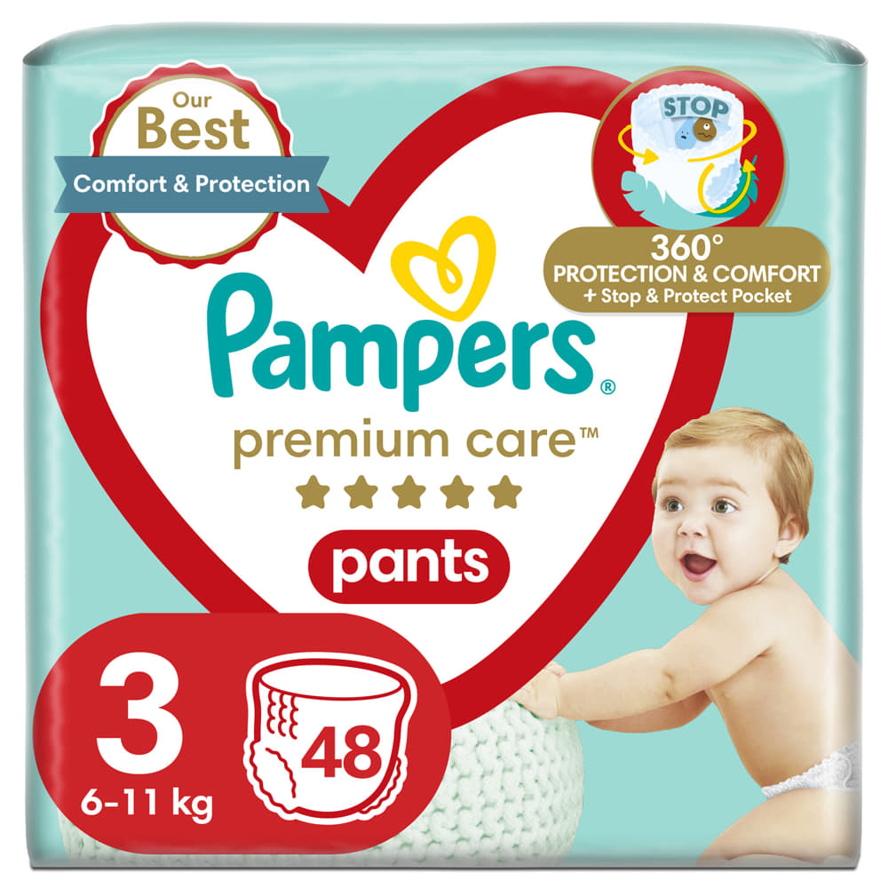 *PAMPERS PREMIUM Pants підгузки-трусики Midi 48шт