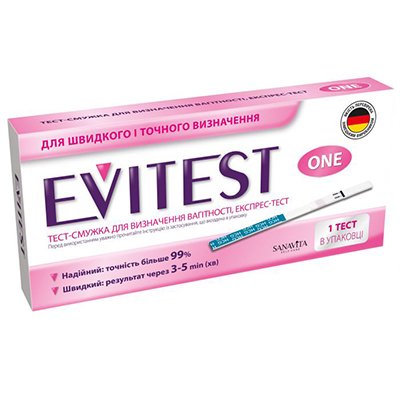 Тест-смужка Evitest для визначення вагітності №1